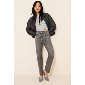 Anthropologie x Agolde - Women's Straight Leg Grey Jeans, Size 23